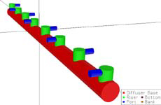 CorSpy Alternating Multiport Diffuser - 3-D View.