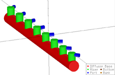 CorSpy Unidirectional Multiport Diffuser - 3-D View.