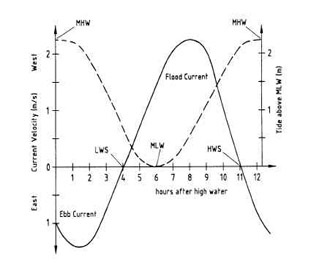 Example of tidal cycle